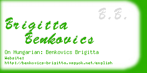 brigitta benkovics business card